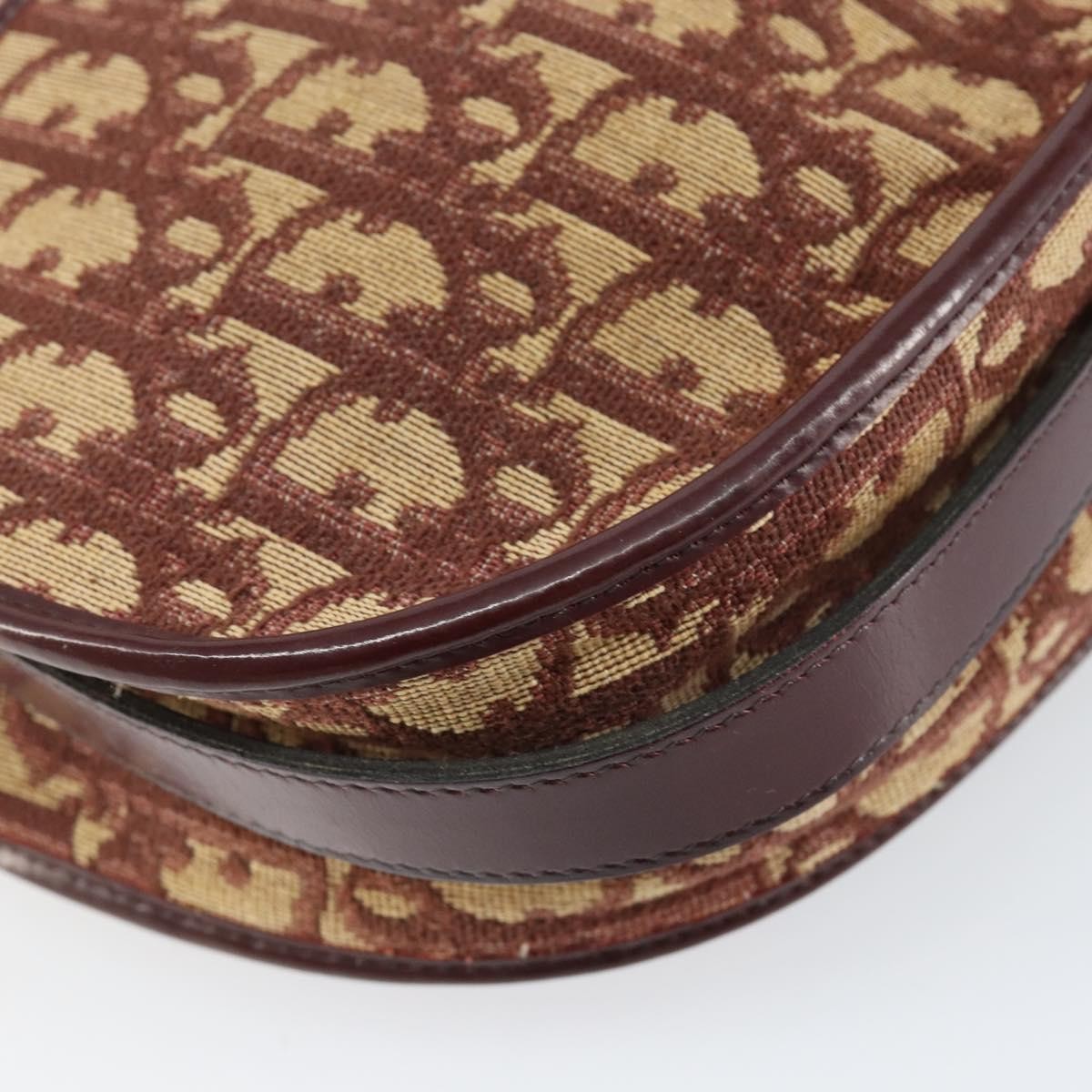 Christian Dior Vintage Trotter Shoulder Bag Canvas, BEIGE, CANVAS, Shoulder bag