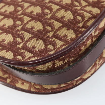 Christian Dior Vintage Trotter Shoulder Bag Canvas, BEIGE, CANVAS, Shoulder bag