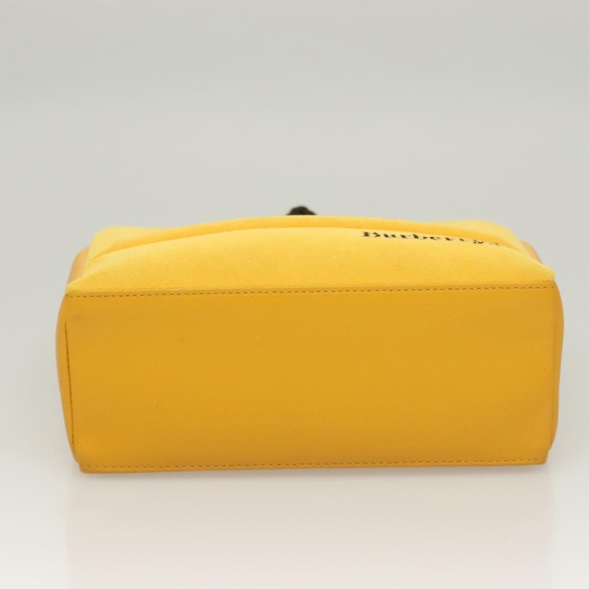 Burberry Vintage Handbag Leather, YELLOW, LEATHER, Handbag