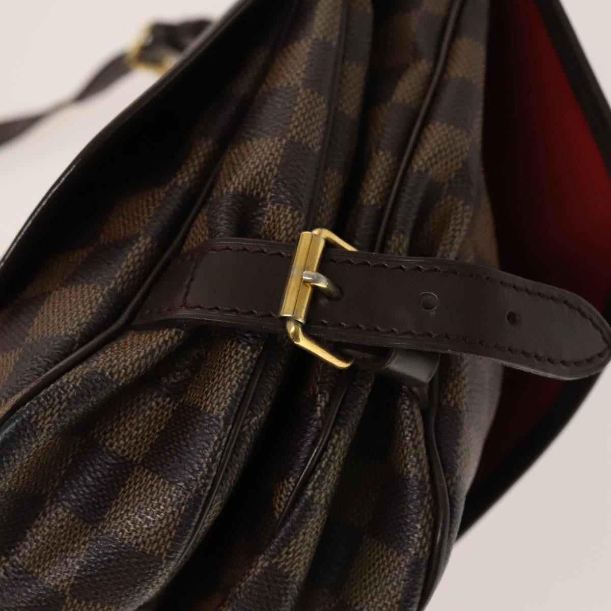 Louis Vuitton Saumur Handbag Damier, BROWN, CANVAS, Handbag