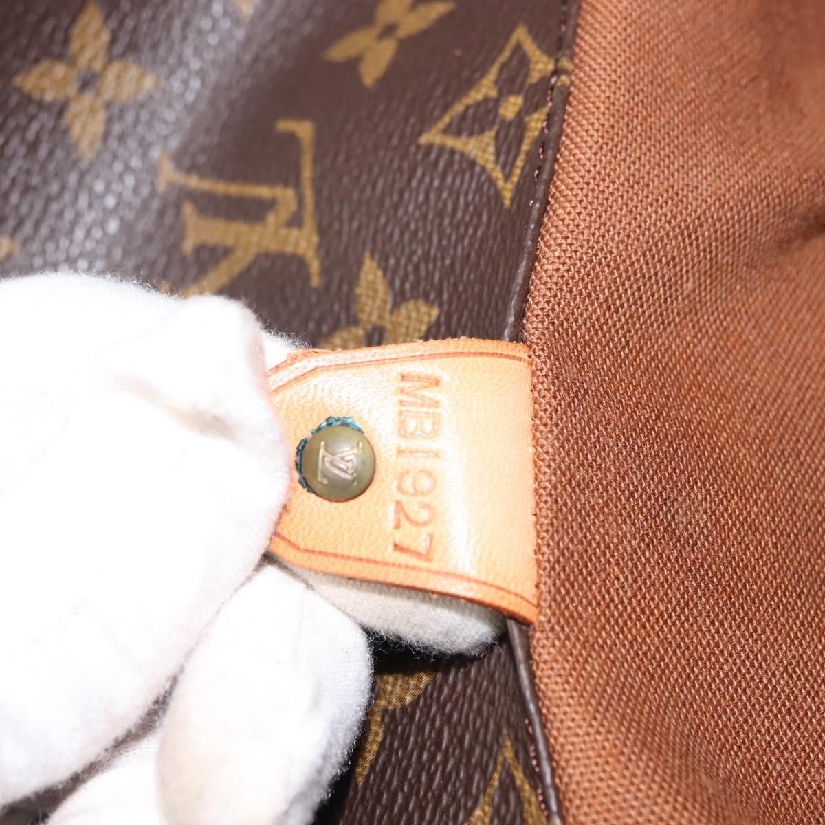 Louis Vuitton Shopping Sac Handbag Monogram Canvas, BROWN, CANVAS, Tote bag