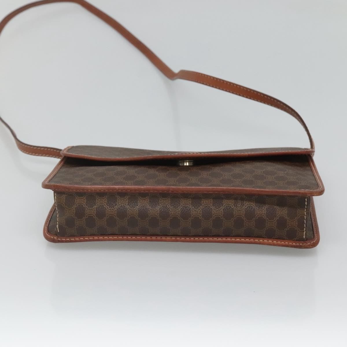 Celine Macadam Shoulder Bag PVC Leather, BROWN, CANVAS, Shoulder bag