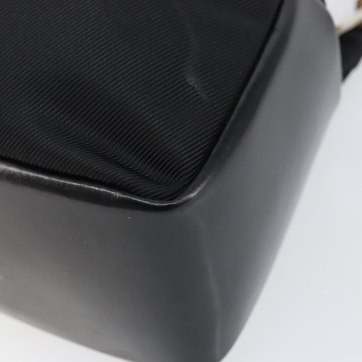 Gucci Vintage Bamboo Handle Bag Leather, BLACK, LEATHER, Handbag