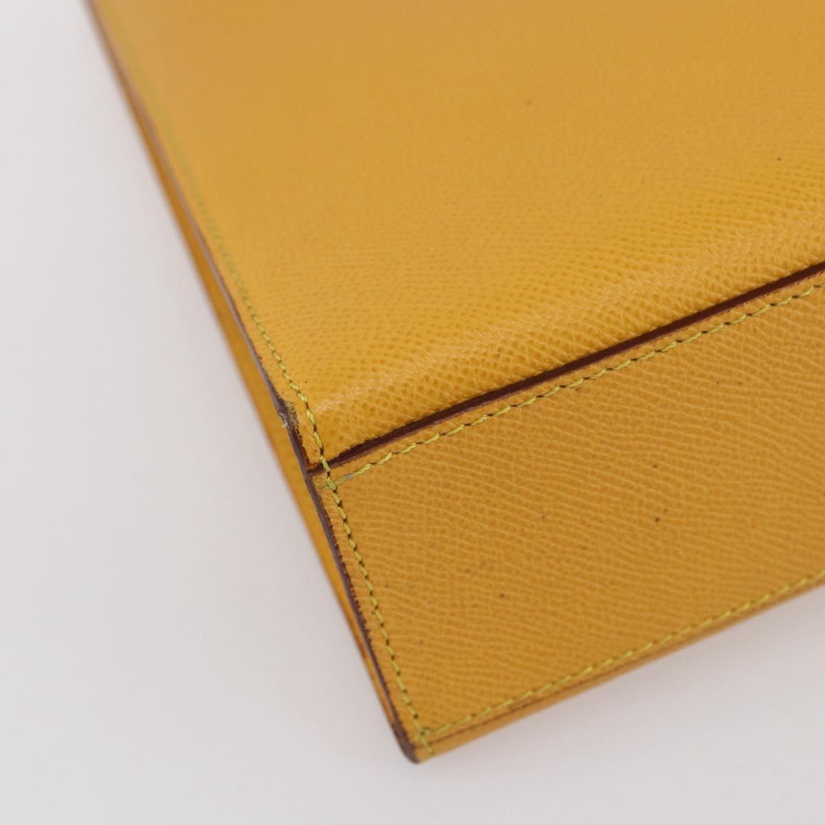 Celine Vintage Shoulder Bag Leather, YELLOW, LEATHER, Shoulder bag