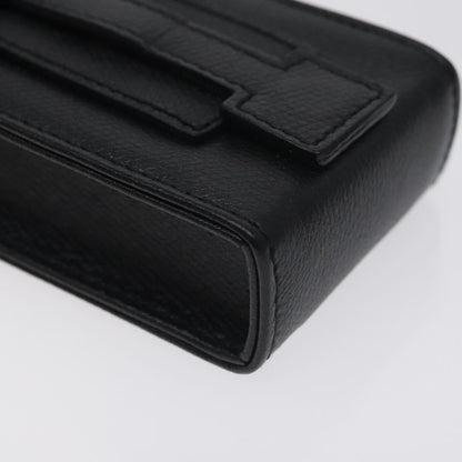 Chanel Cigarette Case Leather, BLACK, LEATHER, Clutche & pouche