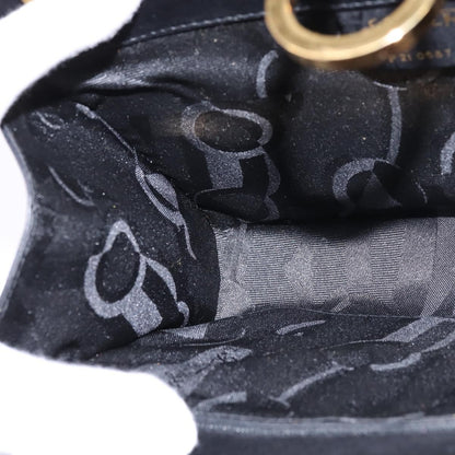 Salvatore Ferragamo Vintage Gancini Chain Shoulder Bag Leather, BLACK, LEATHER, Shoulder bag