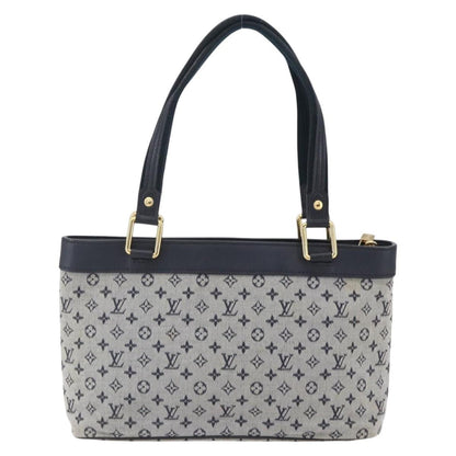 Louis Vuitton Lucille Handbag Mini Lin, BLUE, CANVAS, Handbag