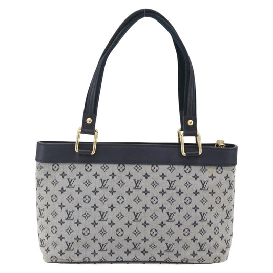 Louis Vuitton Lucille Handbag Mini Lin, BLUE, CANVAS, Handbag
