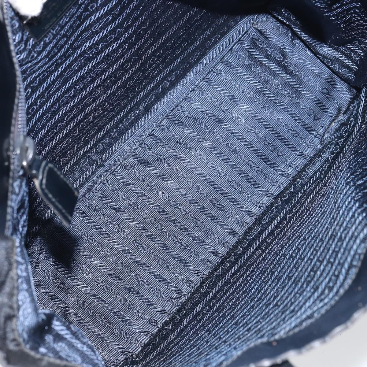 Prada Vintage Tote Tessuto with Leather, BLACK, PATENT_LEATHER, Tote bag