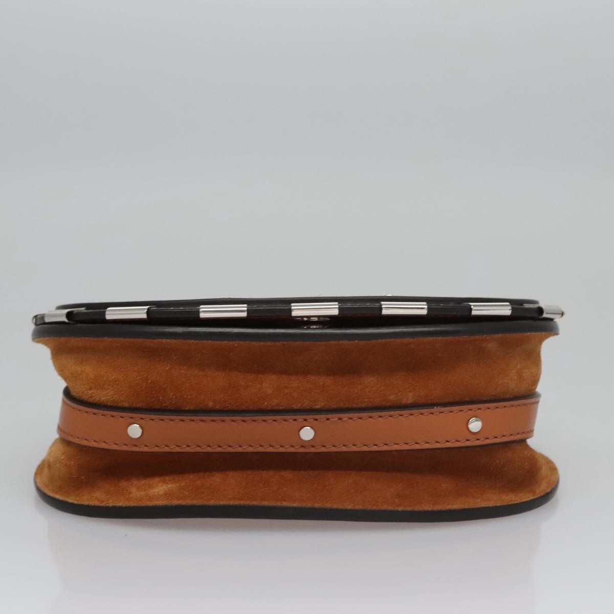 Chloe Nile Crossbody Bag Mirror Leather, BROWN, LEATHER, Crossbody bag