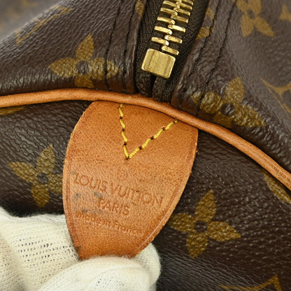 Louis Vuitton Keepall Bag Monogram Canvas, BROWN, CANVAS, Travel bag