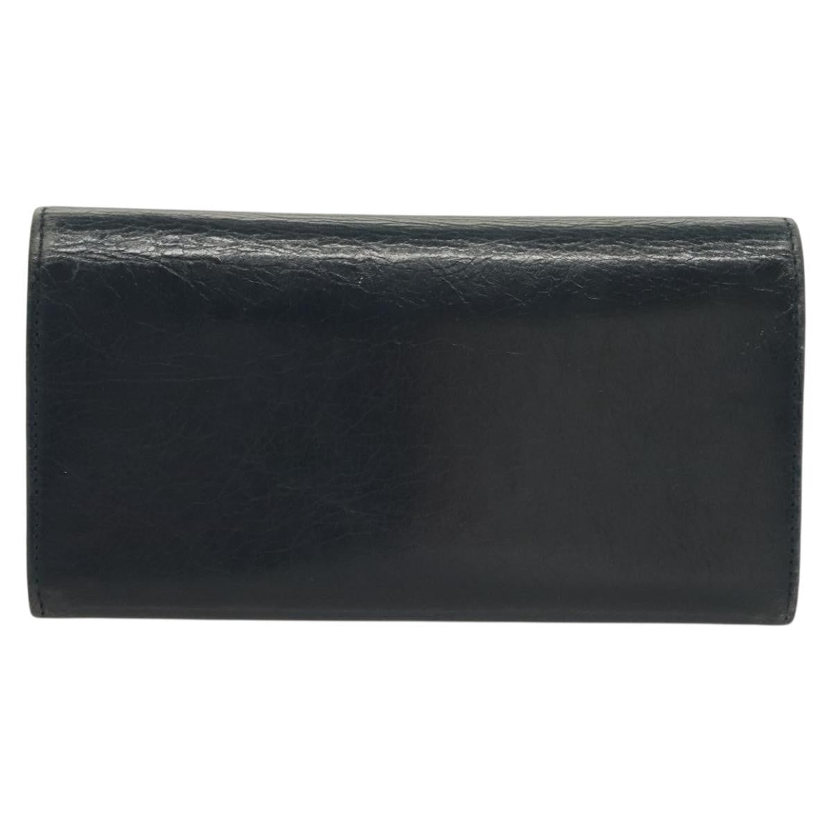 Balenciaga Giant Money Flap Wallet Leather, NAVY, LEATHER, Wallets