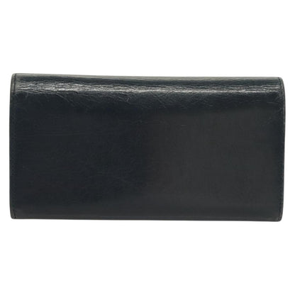 Balenciaga Giant Money Flap Wallet Leather, NAVY, LEATHER, Wallets