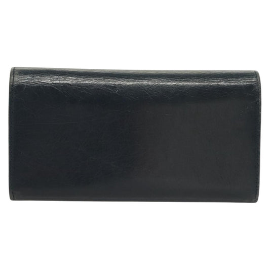 Balenciaga Giant Money Flap Wallet Leather, NAVY, LEATHER, Wallets