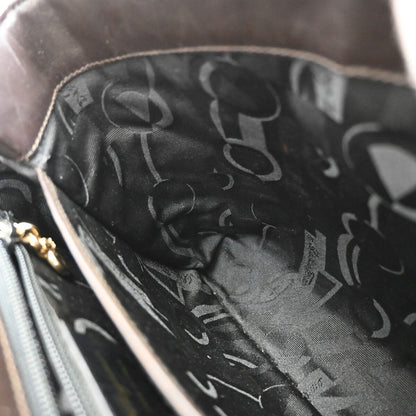 Salvatore Ferragamo Gancini Convertible Top Handle Bag Leather, BROWN, LEATHER, Handbag