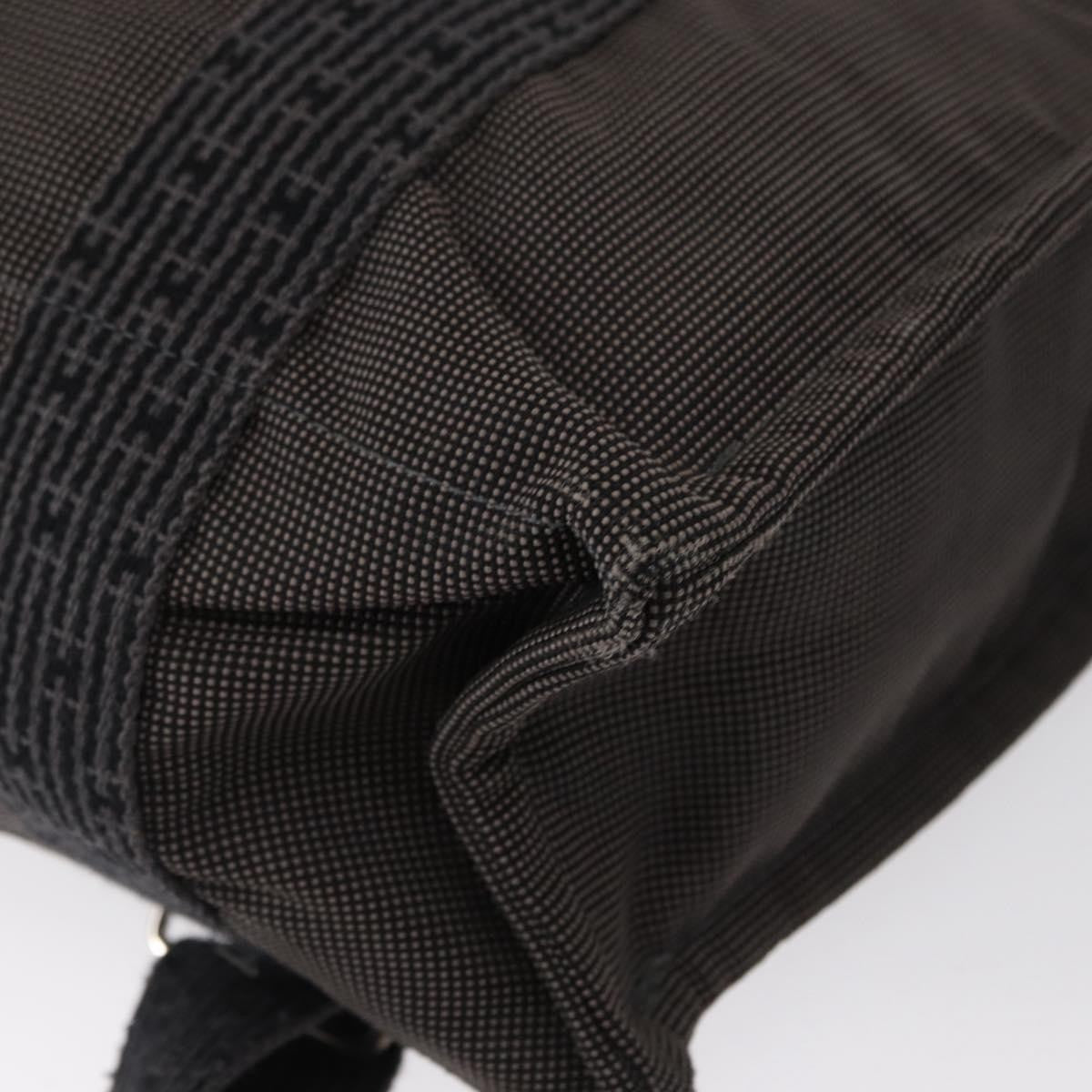 Hermes Herline Backpack Canvas, GRAY, CANVAS, Backpack