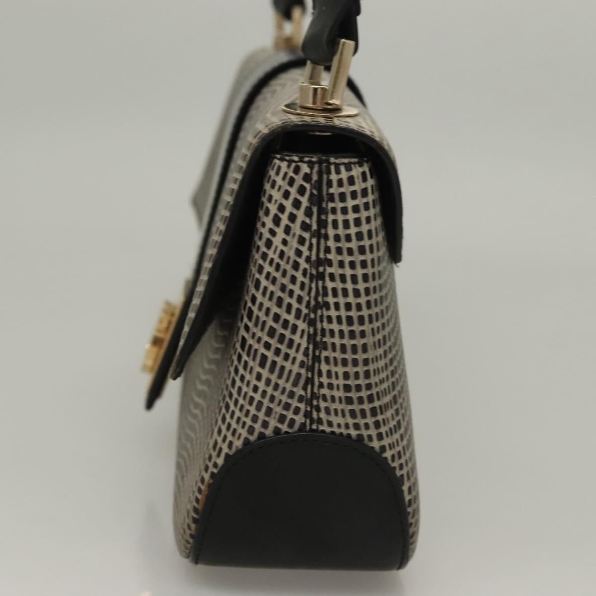 Salvatore Ferragamo Gancini Shoulder Bag Leather, BLACK, LEATHER, Shoulder bag