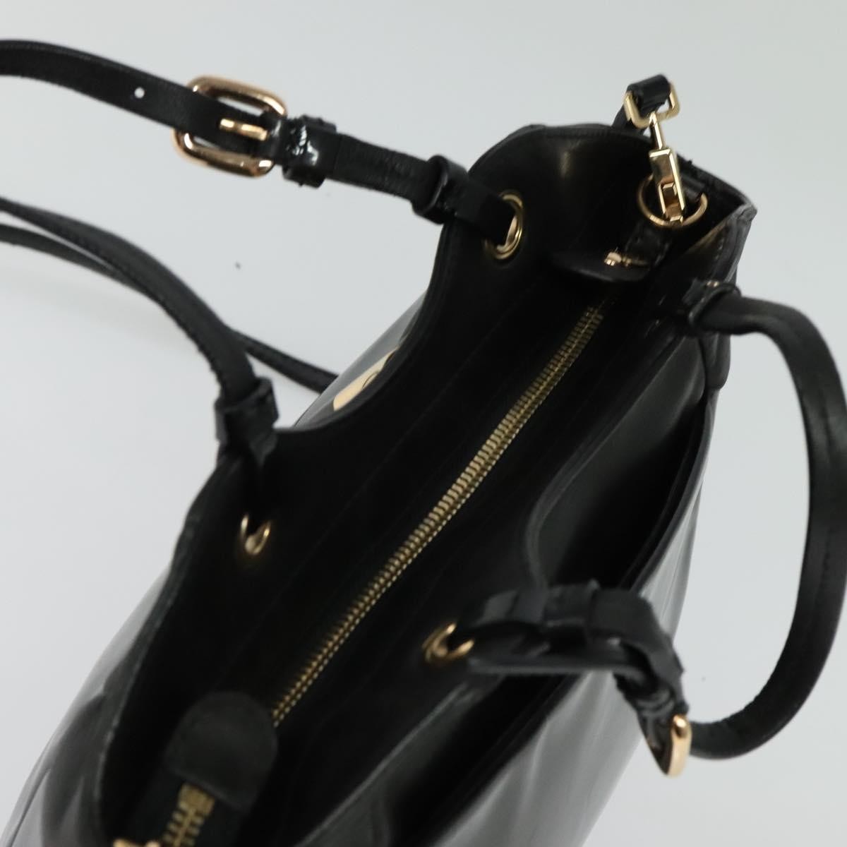 Salvatore Ferragamo Vala Handbag Patent leather, BLACK, PATENT_LEATHER, Handbag