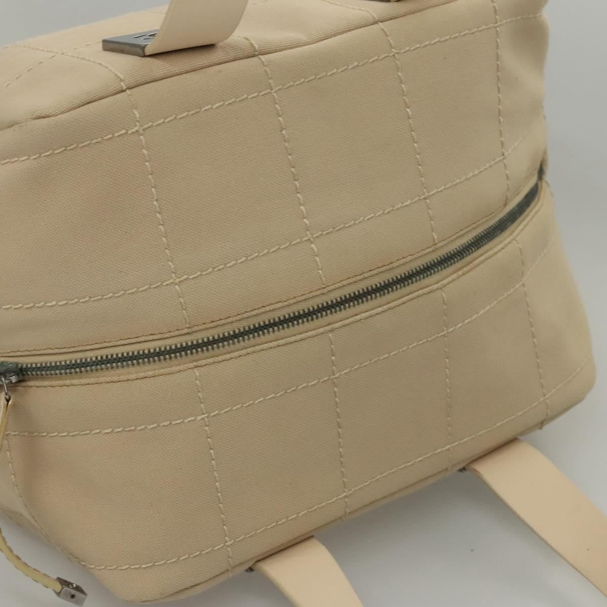 Chanel Chocolate Bar CC Bowler Bag Canvas, BEIGE, CANVAS, Handbag