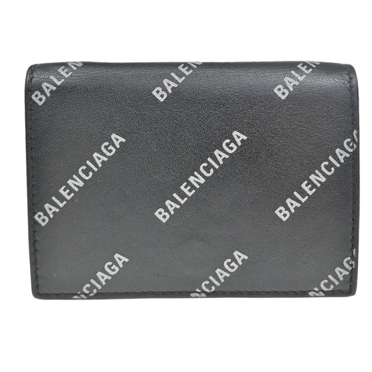 Balenciaga Trifold Wallet Leather, Black, Leather, Wallet