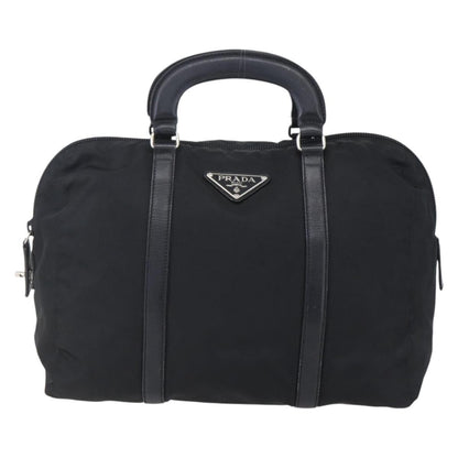 Prada Vintage Zip Handbag Tessuto, BLACK, NYLON, Handbag