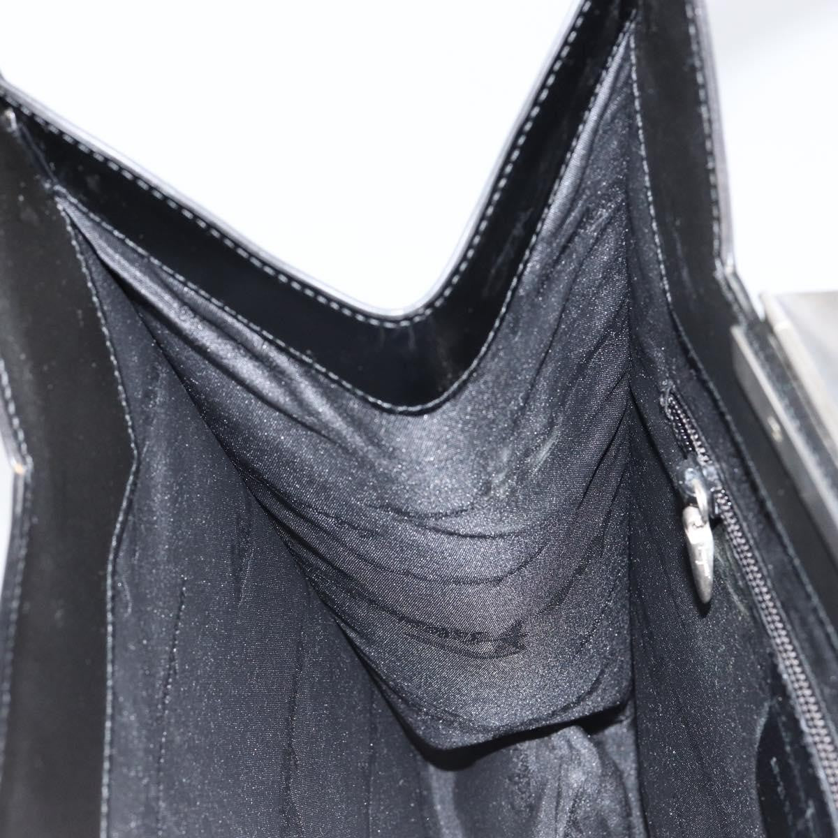 Salvatore Ferragamo Gancini Shoulder Bag Leather, BLACK, LEATHER, Shoulder bag