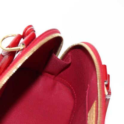Louis Vuitton Alma Handbag Monogram Vernis, RED, PATENT_LEATHER, Handbag