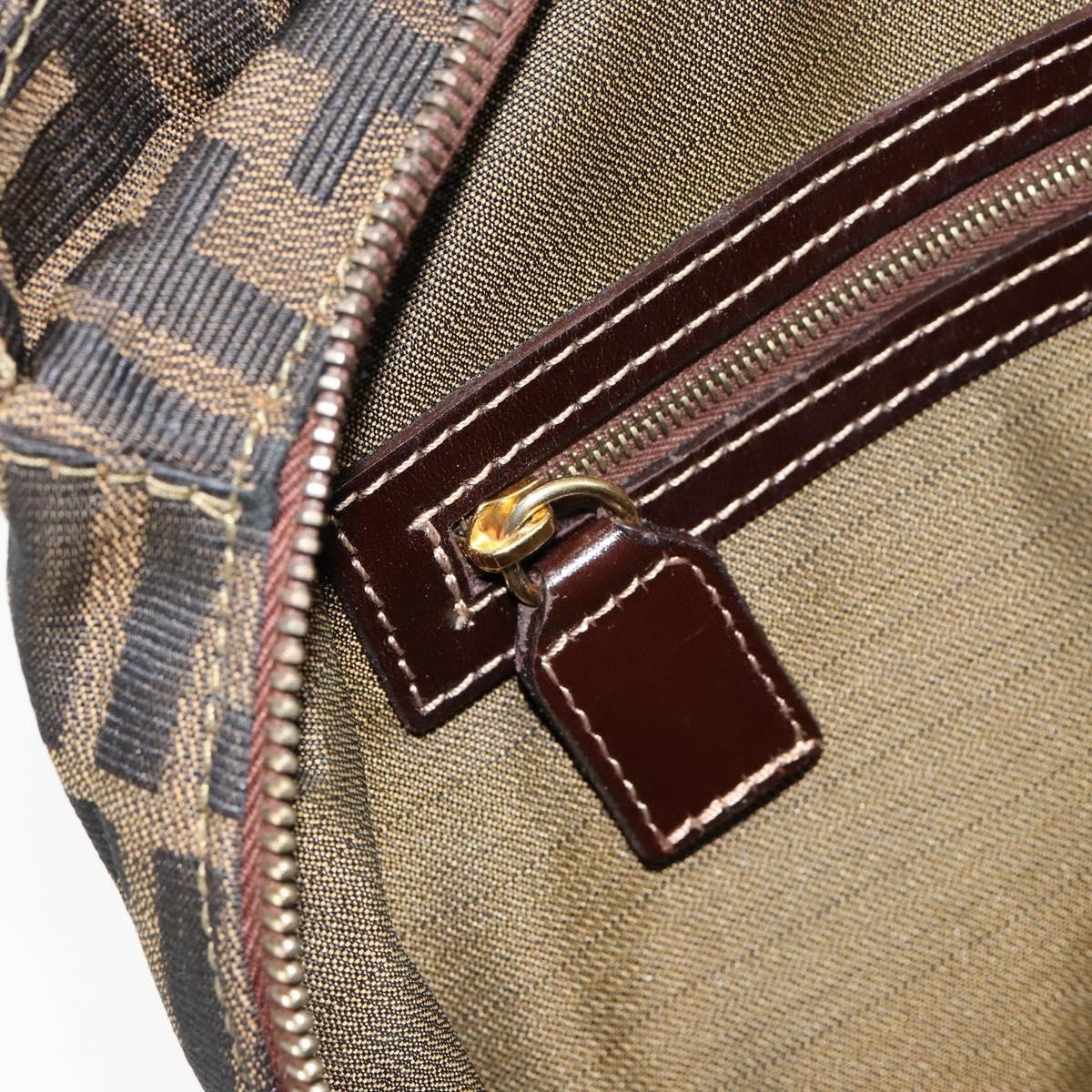 Fendi Vintage Convertible Satchel Zucca Canvas, BROWN, CANVAS, Handbag