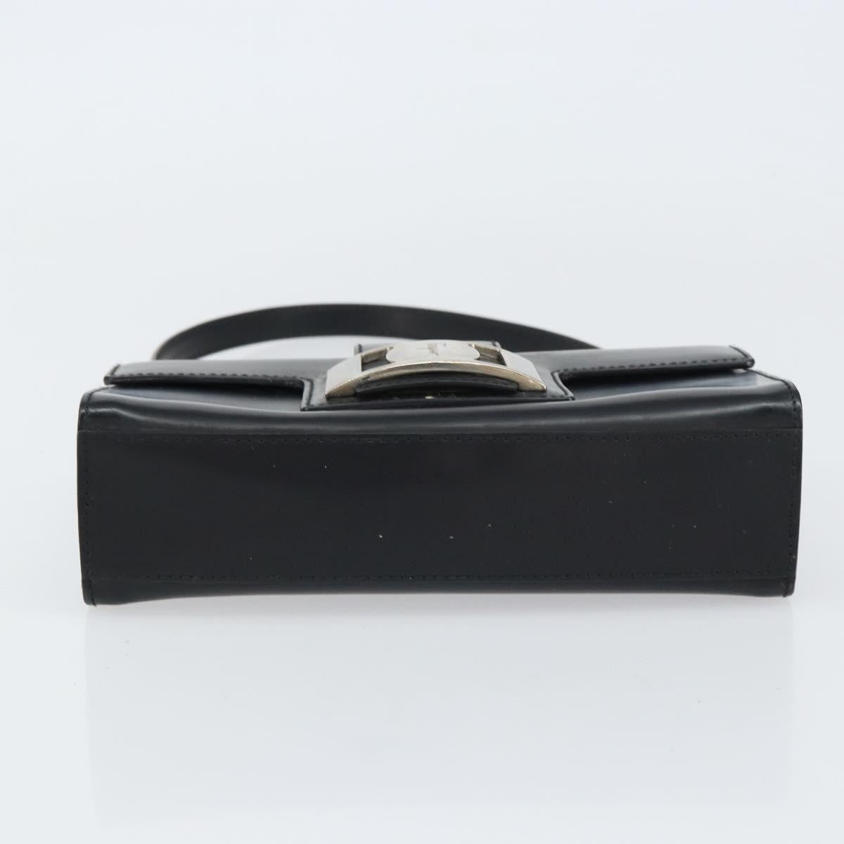 Salvatore Ferragamo Vala Handbag Leather, BLACK, LEATHER, Handbag