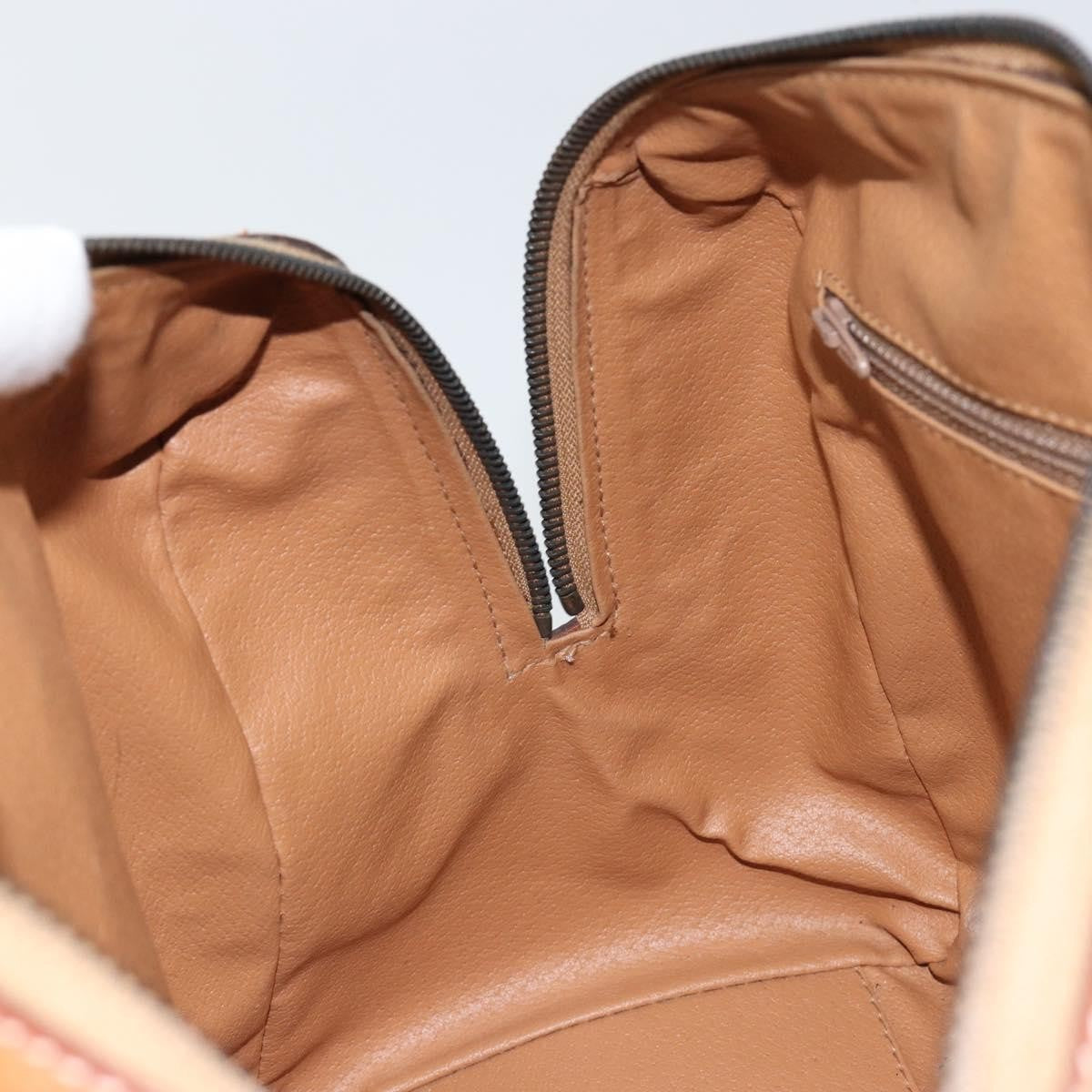 Celine Macadam Handbag Macadam with leather, BROWN, CANVAS, Shoulder bag