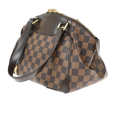 Louis Vuitton Verona Handbag Damier, BROWN, CANVAS, Shoulder bag