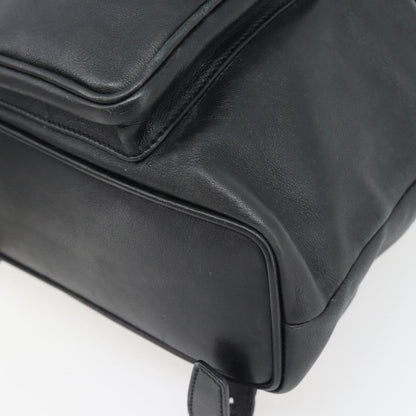 Gucci Vintage Bamboo Backpack Leather, Black, Leather, Backpack