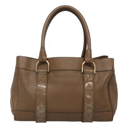 Burberry Nova Check Tote Leather, BROWN, LEATHER, Tote bag