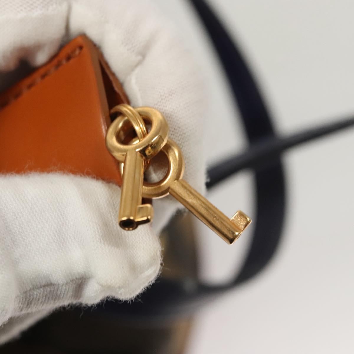 Fendi Pequin 2Bag Canvas and Leather, BROWN, CANVAS, Shoulder bag