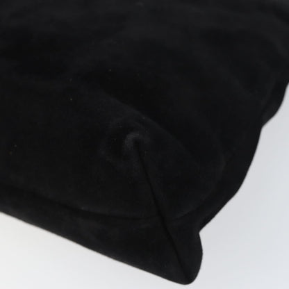 Salvatore Ferragamo Vala Shoulder Bag Suede, BLACK, SUEDE, Shoulder bag