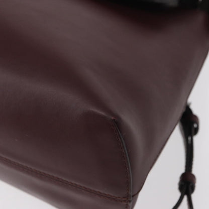 Fendi Back to School Backpack Leather, BURGUNDY, LEATHER, Backpack