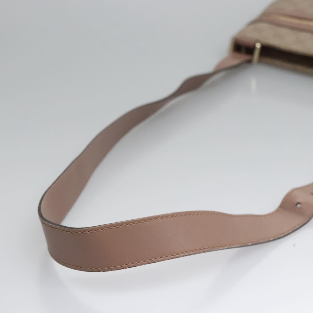 Gucci Front Zip Flat Messenger Bag GG Coated Canvas, BEIGE, CANVAS, Shoulder bag