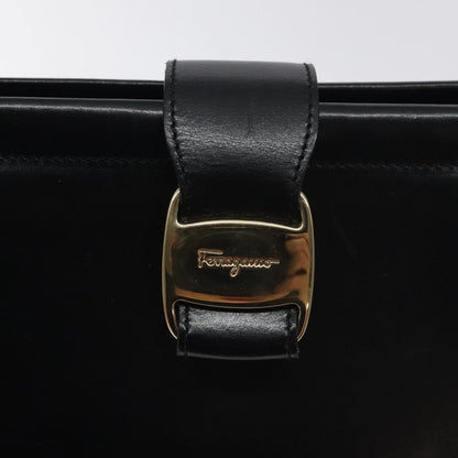 Salvatore Ferragamo Vala Shoulder Bag Leather, BLACK, LEATHER, Shoulder bag
