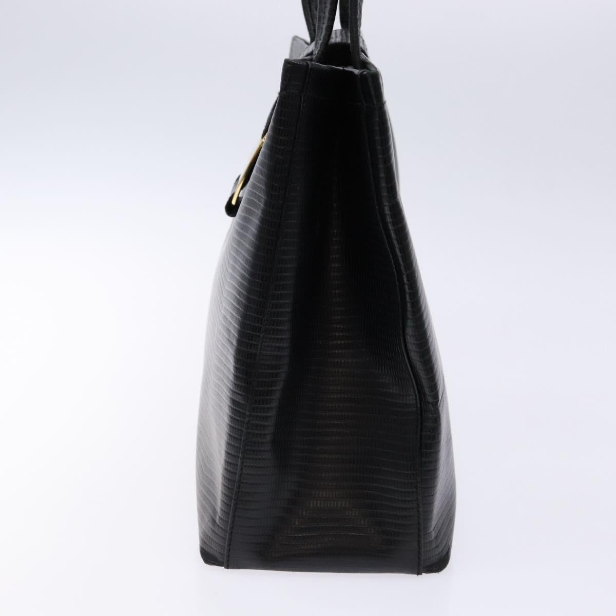 Salvatore Ferragamo Vala Shoulder Bag Leather, BLACK, LEATHER, Tote bag