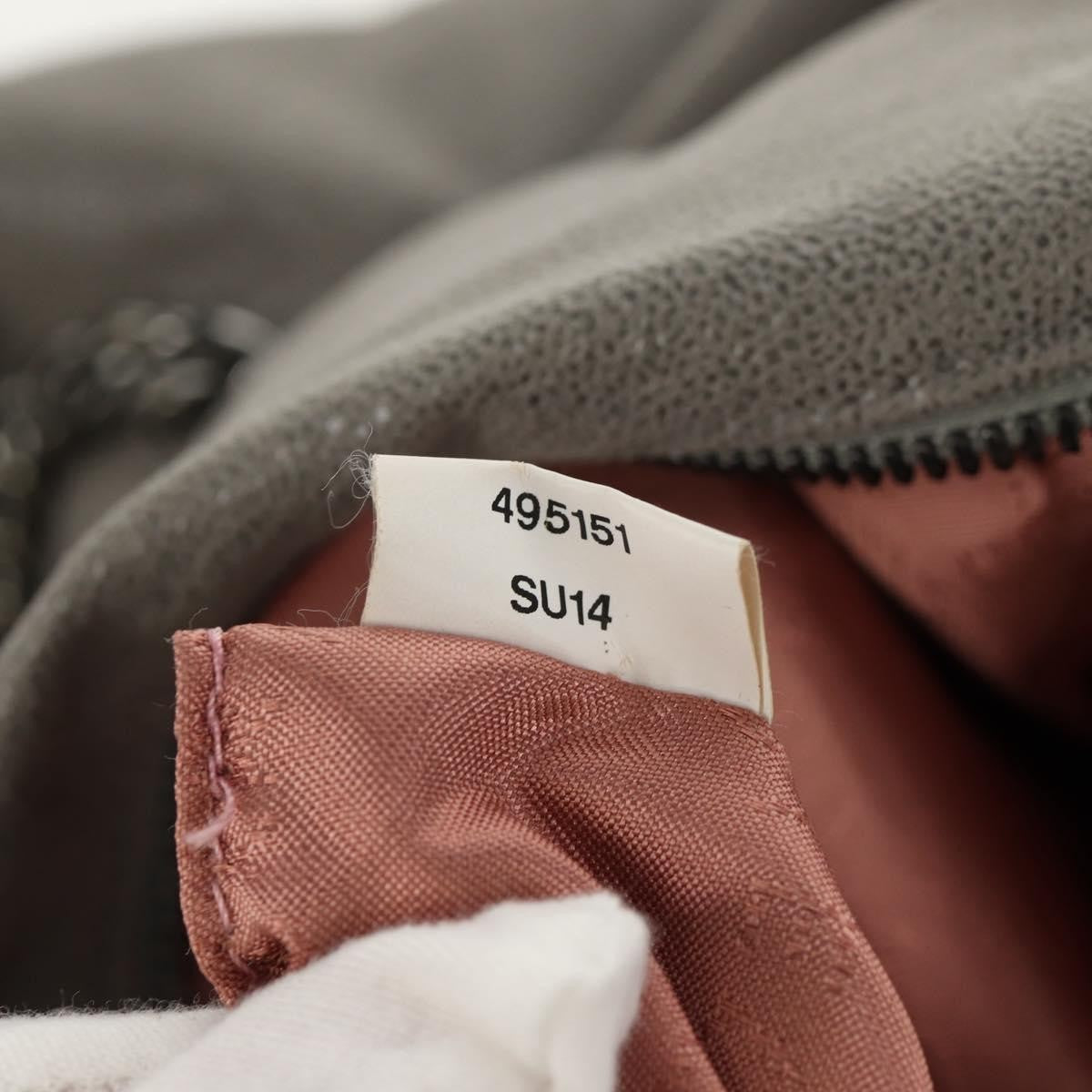 Stella McCartney Falabella Fold Over Bag Faux Leather, GRAY, POLYESTER, Shoulder bag