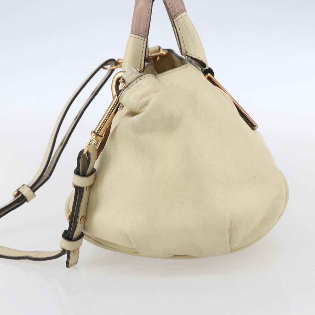 Chloe Ethel Handbag Leather, WHITE, LEATHER, Handbag
