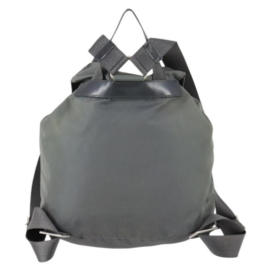 Prada Double Front Pocket Backpack Tessuto, GRAY, NYLON, Backpack