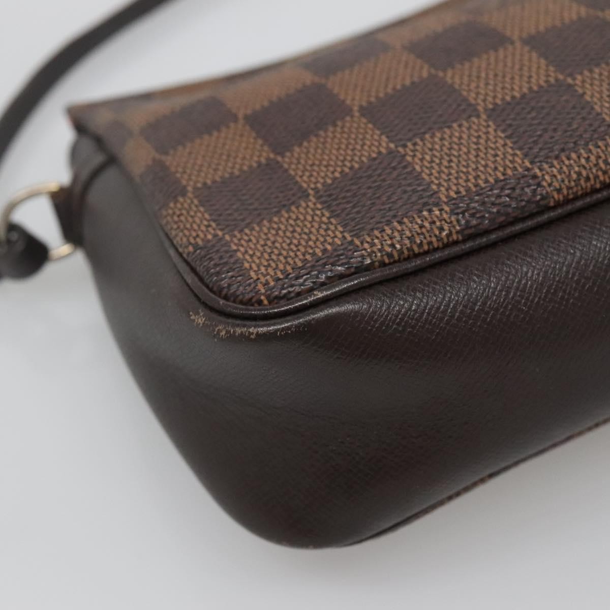 Louis Vuitton Trousse Make Up Bag Damier, BROWN, CANVAS, Clutche & pouche