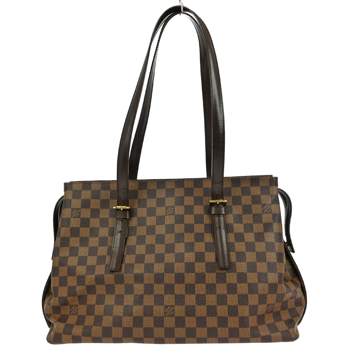 Louis Vuitton Chelsea Handbag Damier, BROWN, CANVAS, Tote bag