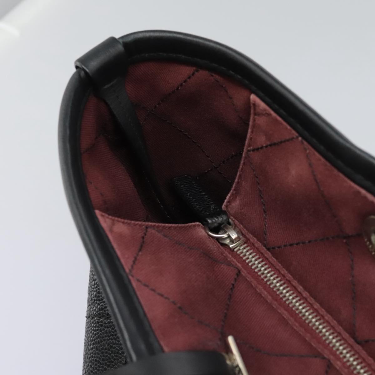 Chanel Fever Tote Quilted Caviar, BLACK, LEATHER, Tote bag