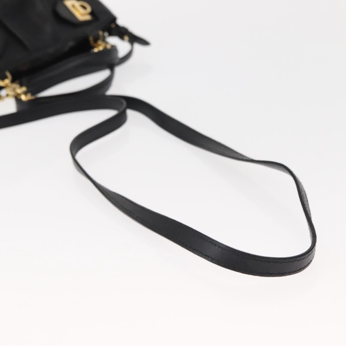 Salvatore Ferragamo W Chain Tote Leather, BLACK, LEATHER, Handbag