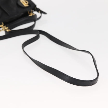 Salvatore Ferragamo W Chain Tote Leather, BLACK, LEATHER, Handbag