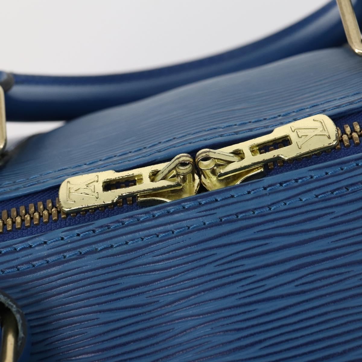 Louis Vuitton Keepall Bag Epi Leather, BLUE, LEATHER, Travel bag