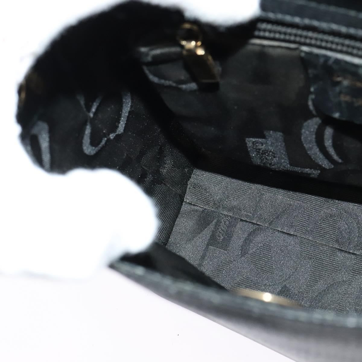 Salvatore Ferragamo Vintage Handbag Leather, BLACK, LEATHER, Handbag