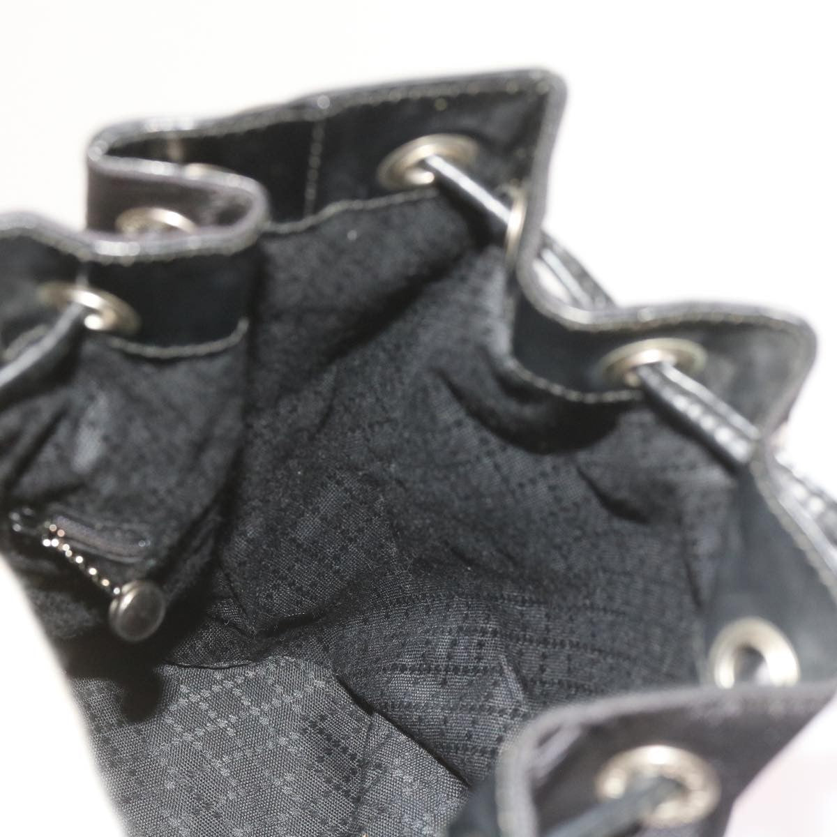 Gucci Vintage Bamboo Shoulder Bag Nylon, BLACK, NYLON, Shoulder bag